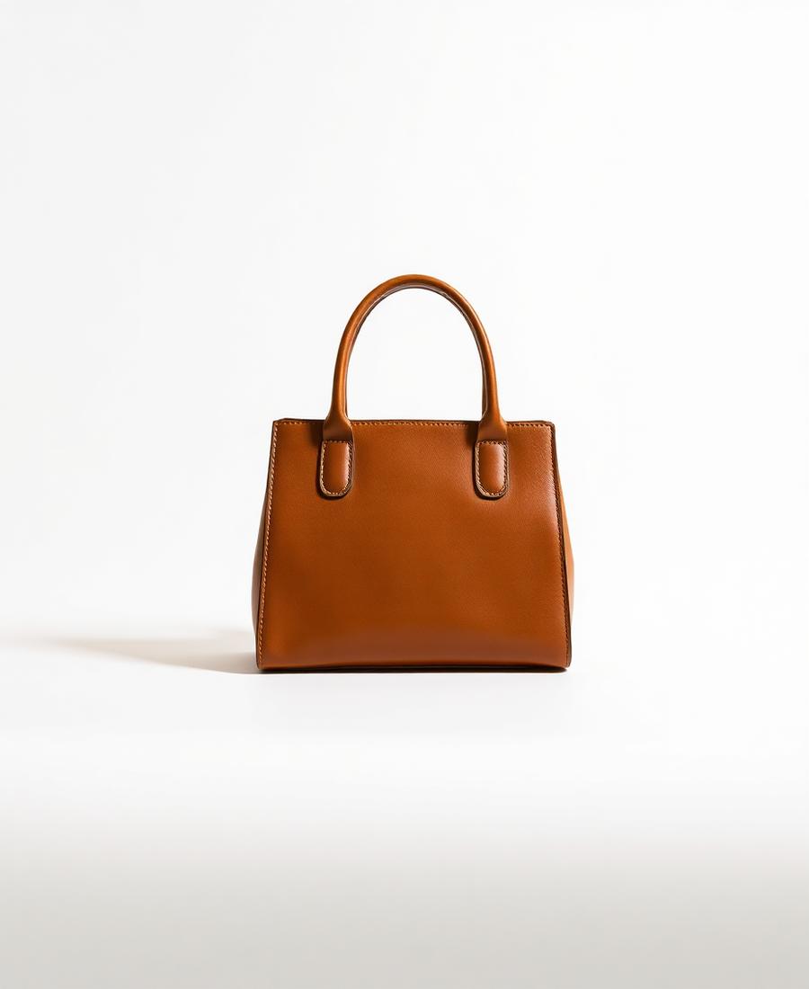 Tan Mini Top-Handle Bag