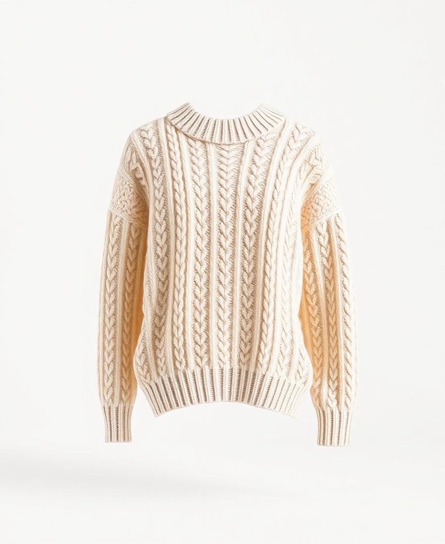 Cream Cable Knit Sweater